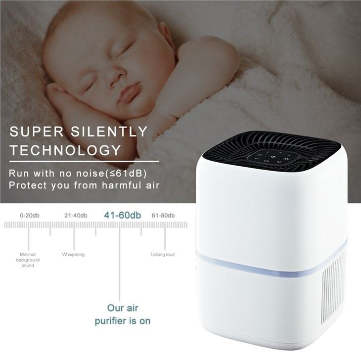 Table Air Purifier With Touch Screen HEPA Filter